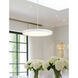 ML LED 15 inch White Pendant Ceiling Light, Round